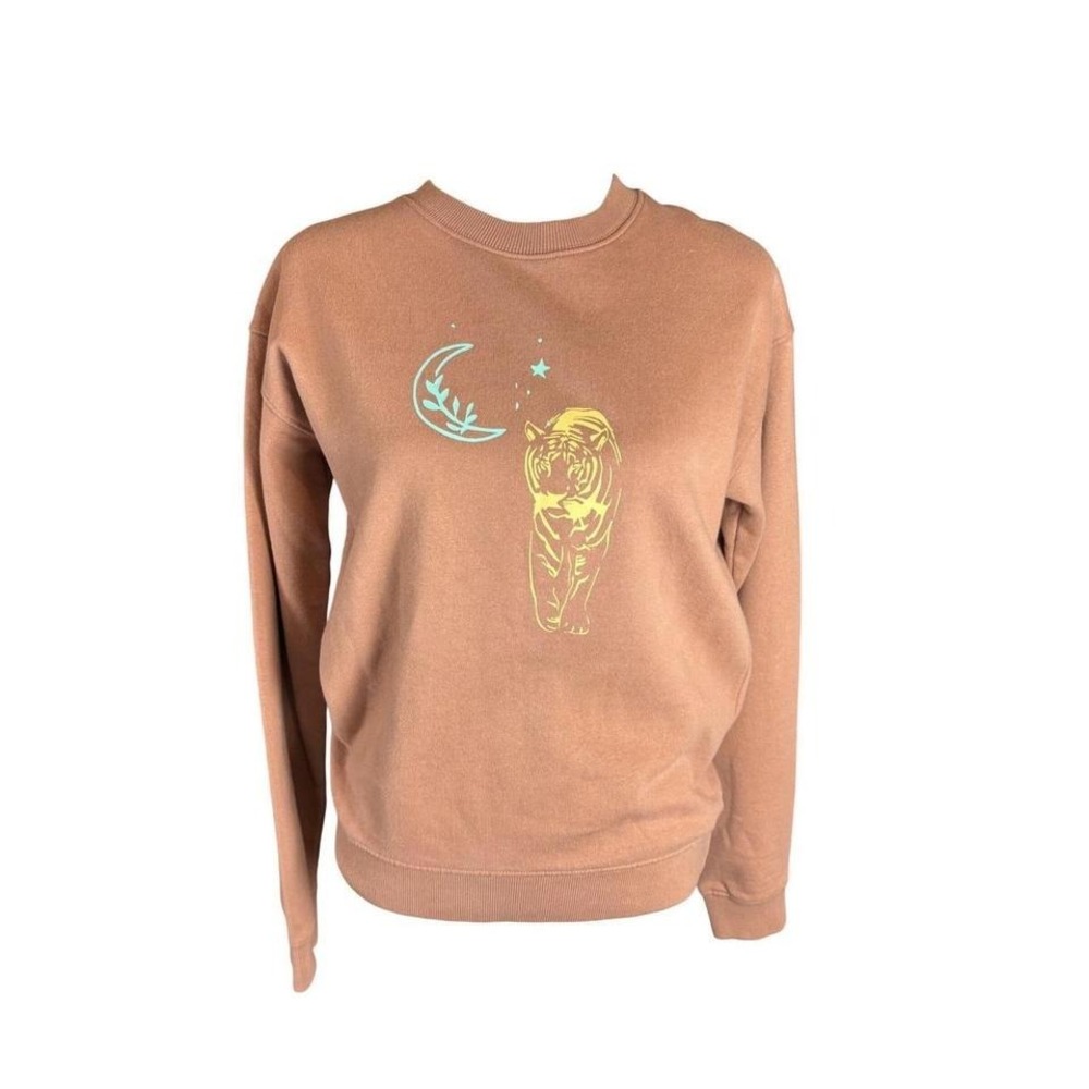 LF The House of LF Tiger Graphic Sweatshirt Brown Sustainable Ethical NWT Size S